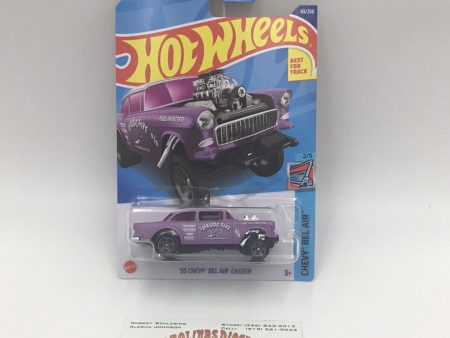 2022 hot wheels #43 55 Chevy Bel Air Gasser Triassic five purple 10D Online Hot Sale