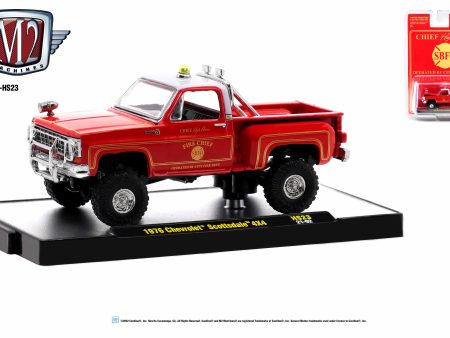 2022 M2 MACHINES 1976  Chevrolet Scottsdale Fire Truck Hobby Exclusive HS23 199B Discount