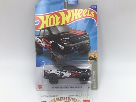 2022 hot wheels #53 19 Chevy Silverado Trail Boss LT Borla Z2 For Cheap