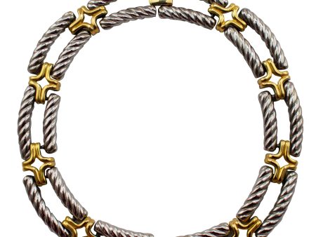 Silver and Gold Choker Necklace Cheap