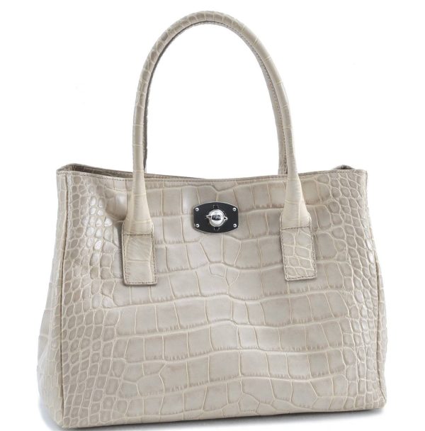 Authentic FURLA Leather Shoulder Tote Bag Ivory H9107 Online now