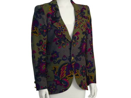 Khaki Floral Blazer Supply