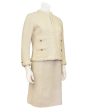 Cream Skirt Suit with Lace Trim For Cheap