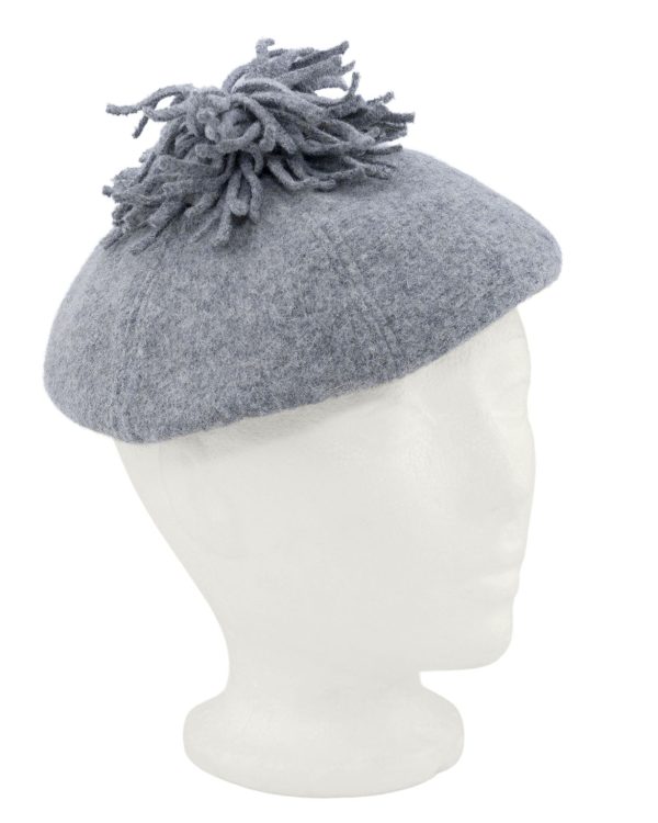 Grey Wool Beret Online now