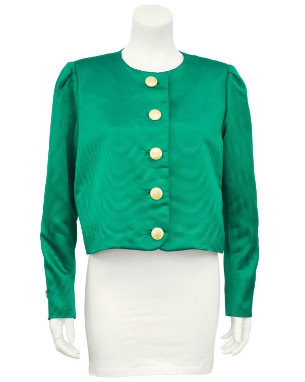 Green Silk Jacket Online Sale