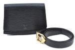 Authentic Louis Vuitton Epi Tilsitt Waist Body Bag Black M52602 LV H9682 Online now