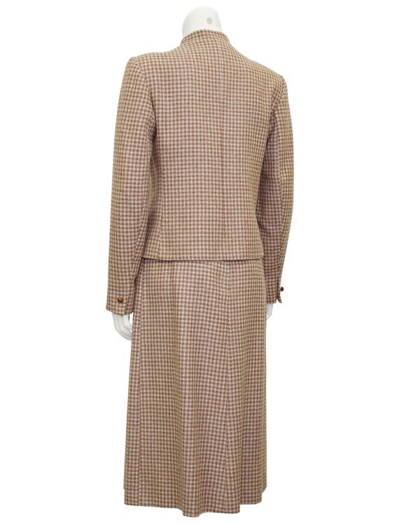 Brown Plaid Skirt Suit Online now