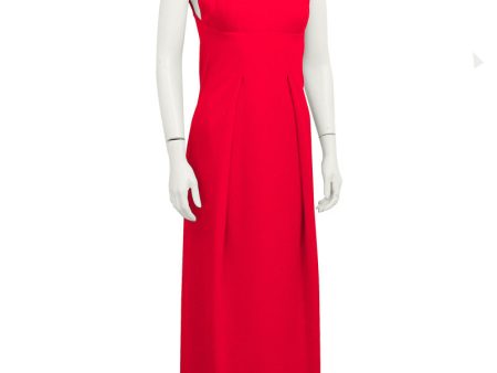 Red gown & coat ensemble For Cheap