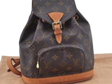 Authentic LOUIS VUITTON Monogram Montsouris PM Backpack M51137 LV G3912 Sale