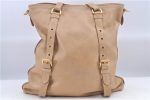 Authentic PRADA Leather Shoulder Tote Bag Beige H9521 Fashion