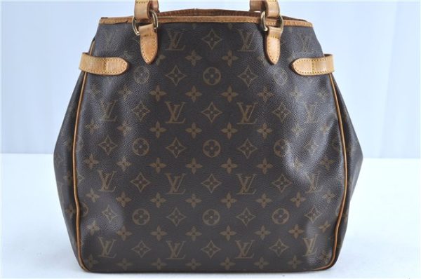 Authentic Louis Vuitton Monogram Batignolles Vertical Tote Bag M51153 LV H9222 For Sale