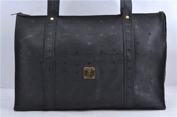 Authentic MCM Leather Vintage Shoulder Tote Bag PVC Black 2091D Cheap