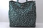 Authentic PRADA Nylon Leather Shoulder Tote Bag Green White 1199D Hot on Sale