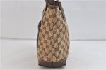 Authentic GUCCI Shoulder Tote Bag GG Canvas Leather Brown 1049D For Discount