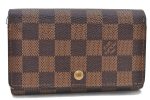 Auth Louis Vuitton Damier Porte Monnaie Billets Tresor Wallet N61730 LV H9477 Online Sale