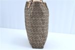 Authentic FENDI Zucchino Hand Tote Bag Canvas Leather Brown H9007 Online