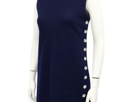 Blue Wool Shift Dress Online