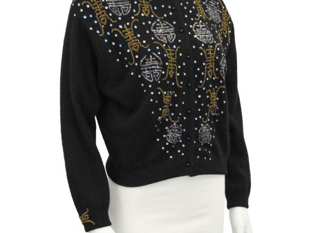 Black Hong Kong Beaded Sweater Online