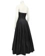 Black Strapless Taffeta Tea Length Dress from Autumn 1986 Runway Online Hot Sale