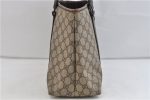 Authentic GUCCI Shoulder Tote Bag GG PVC Leather 114595 Brown 1145D Sale