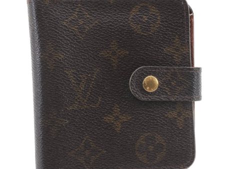 Authentic Louis Vuitton Monogram Compact Zip Bifold Wallet M61667 LV 1371D Online now