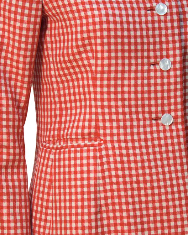 Red and White Gingham Skirt Suit Supply