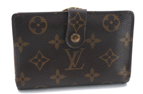 Auth Louis Vuitton Monogram Porte Monnaie Billets Viennois M61663 Wallet 9468C Sale