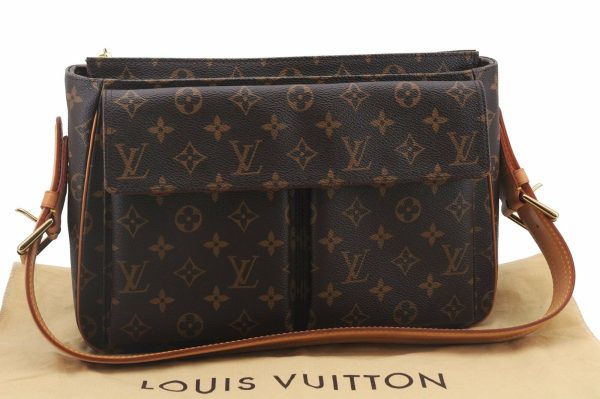 Authentic LOUIS VUITTON Monogram Viva Cite GM Shoulder Bag M51163 LV 8801A Sale