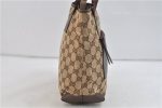 Authentic GUCCI Shoulder Tote Bag GG Canvas Leather Brown 1049D For Discount