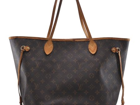 Authentic Louis Vuitton Monogram Neverfull MM Tote Bag M40156 LV 0563D Discount