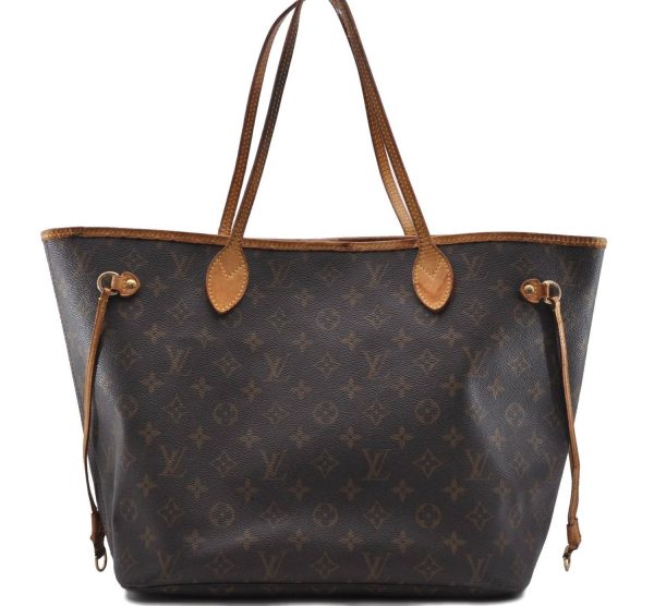 Authentic Louis Vuitton Monogram Neverfull MM Tote Bag M40156 LV 0563D Discount