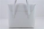 Authentic GUCCI Tote Hand Bag Leather White 1028D Online