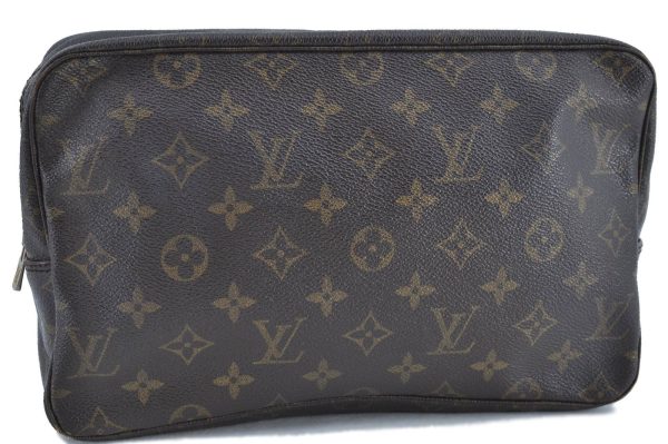 Auth LOUIS VUITTON Monogram Trousse Toilette 28 Clutch Hand Bag M47522 LV H4742 Online Sale