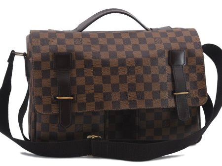 Auth Louis Vuitton Damier Broadway 2Way Shoulder Cross Hand Bag N42270 LV 1870D For Sale