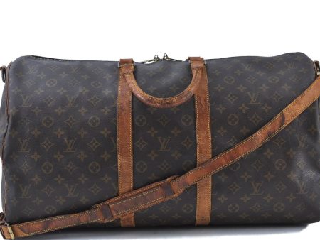 Auth LOUIS VUITTON Monogram Keepall Bandouliere 55 Boston Bag M41414 LV G5119 Hot on Sale