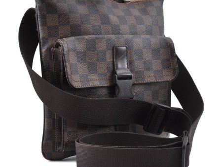 Auth LOUIS VUITTON Damier Pochette Melville Shoulder Cross Bag N51127 LV 1324C Fashion