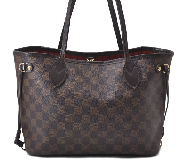 Authentic Louis Vuitton Damier Neverfull PM Tote Bag N51109 LV 1606D Sale