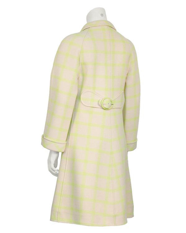 Beige and Lime Green Coat Cheap