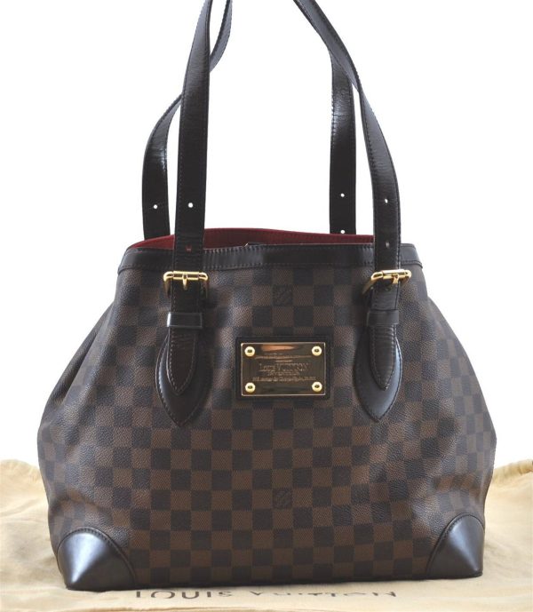 Authentic Louis Vuitton Damier Hampstead MM Shoulder Tote Bag N51204 LV H9289 Supply