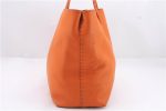 Authentic FENDI Selleria Shoulder Tote Bag Leather Orange 1061D on Sale