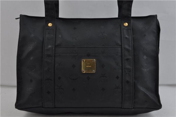 Authentic MCM PVC Vintage Shoulder Tote Bag Black 2093D Online Sale