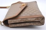 Auth CELINE Macadam Blason Pattern Shoulder Cross Bag PVC Leather Beige 9773C Fashion