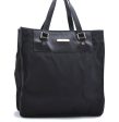 Authentic GUCCI Tote Hand Bag Nylon Leather 0190346 Black 1094C For Cheap