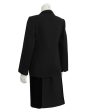 Black Wool and Velvet Skirt Suit Fashion