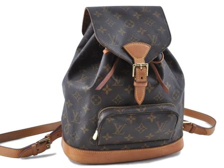 Authentic LOUIS VUITTON Monogram Montsouris MM Backpack M51136 LV G3693 For Sale