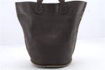 Authentic FENDI Selleria Hand Tote Bag Leather Brown 1220D Online now