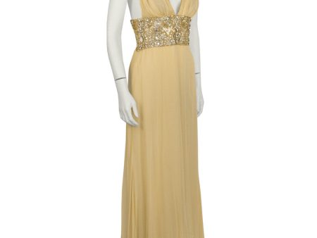 Yellow Embellished Gown Online now