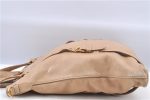 Authentic PRADA Leather Shoulder Tote Bag Beige H9521 Fashion