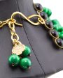 Green & Brown Multi Strand Beaded Necklace Fashion