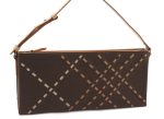 Auth BURBERRY Vintage Nylon Leather Shoulder Hand Bag Purse Brown Beige 7492B Hot on Sale